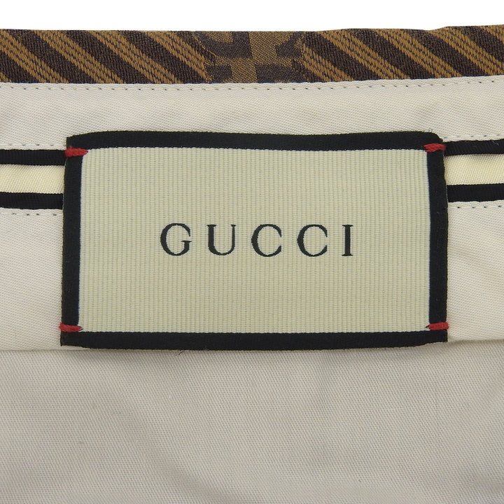 Great GUCCI Pants GG logo stripe pattern Brown cotton mens 630062