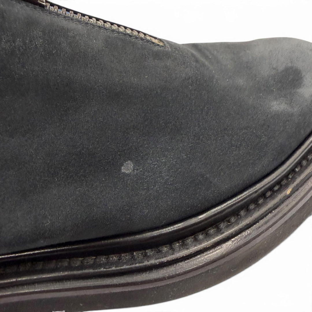 Excellent GIORGIO ARMANI Leather shoes Zip up black Suede leather mens 6