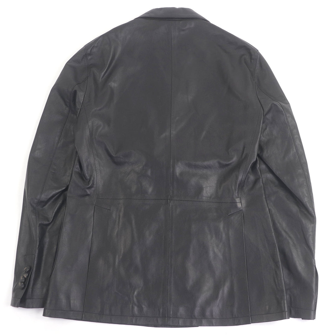 Excellent TAGLIATORE tailored jacket PIERL Boutonniere black Lamb leather