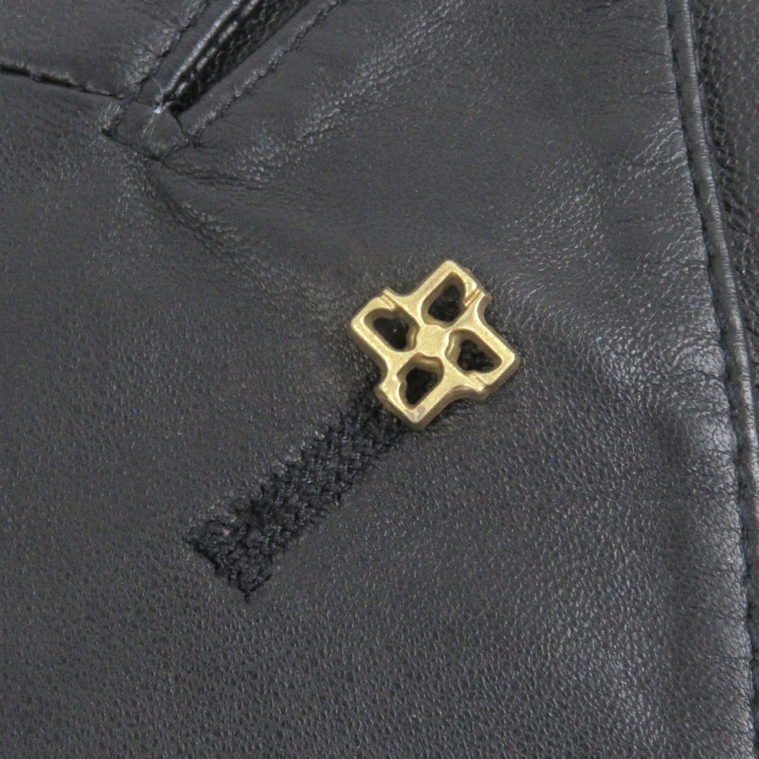 Excellent TAGLIATORE tailored jacket PIERL Boutonniere black Lamb leather