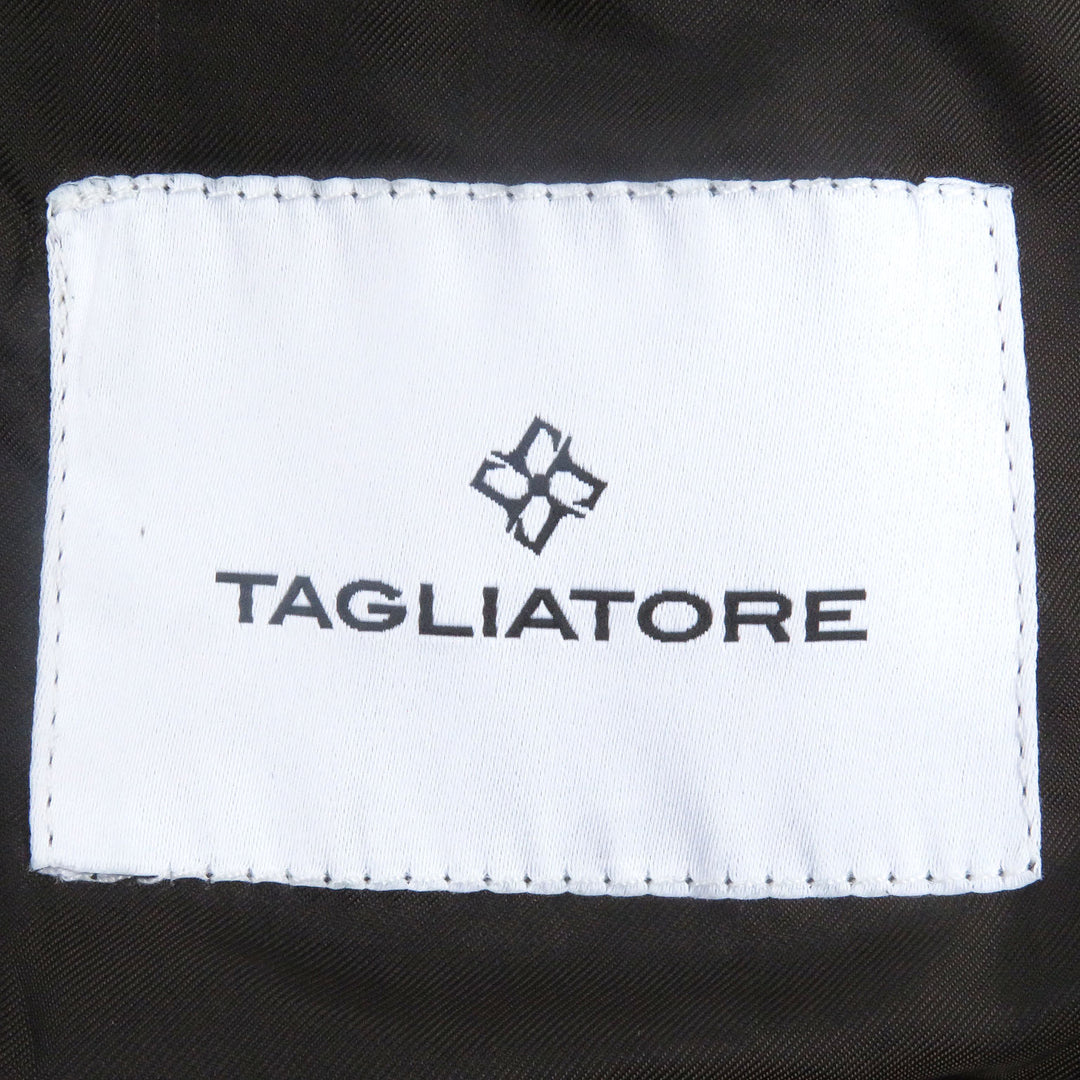 Excellent TAGLIATORE tailored jacket PIERL Boutonniere black Lamb leather