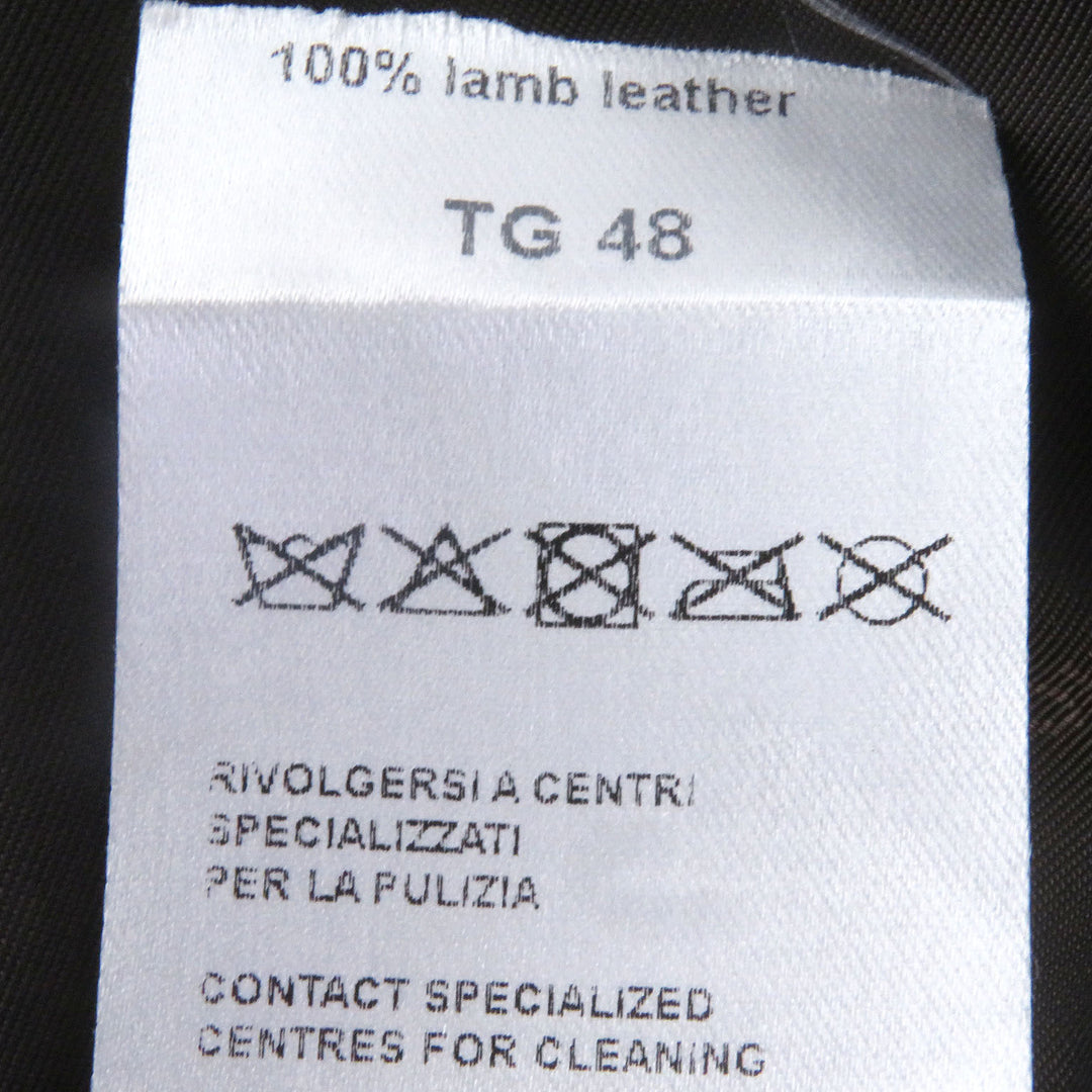 Excellent TAGLIATORE tailored jacket PIERL Boutonniere black Lamb leather