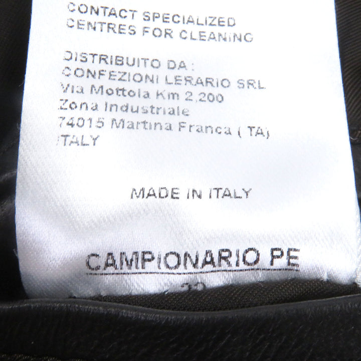 Excellent TAGLIATORE tailored jacket PIERL Boutonniere black Lamb leather