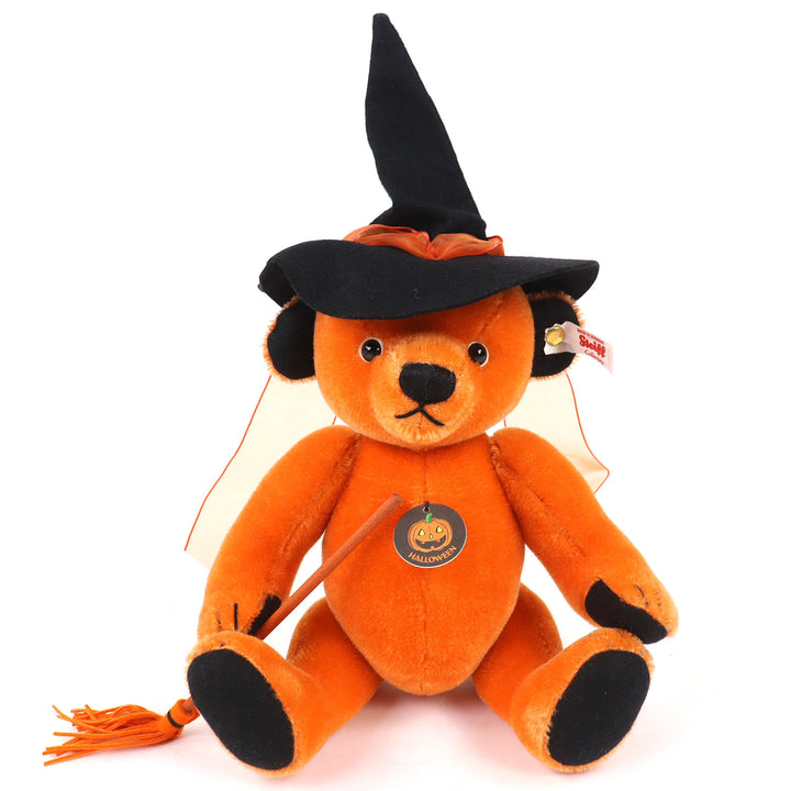 Excellent Steiff Halloween Teddy Bear Pumpkin to 1500 in Japan Orange 678202