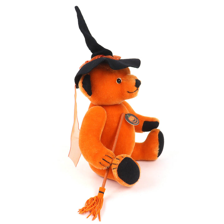 Excellent Steiff Halloween Teddy Bear Pumpkin to 1500 in Japan Orange 678202