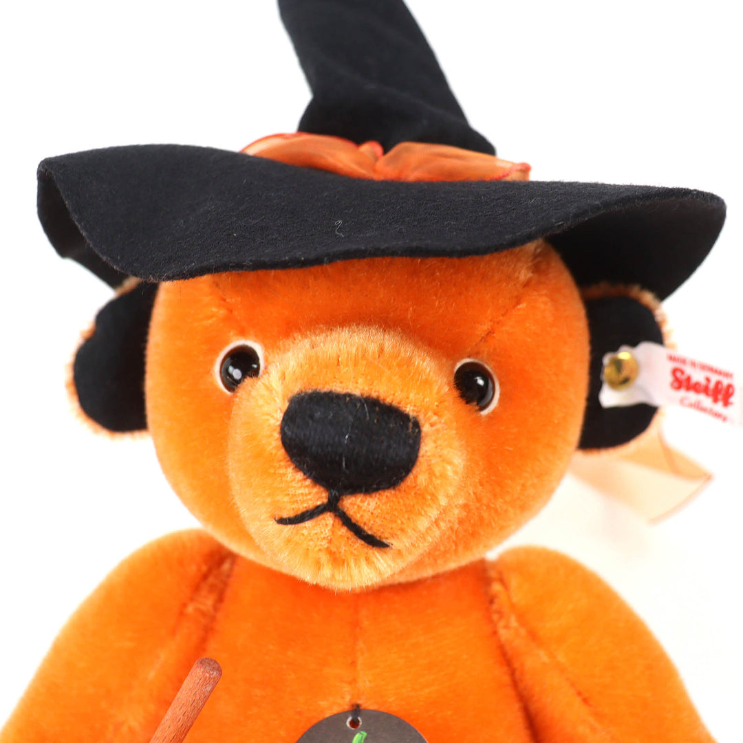 Excellent Steiff Halloween Teddy Bear Pumpkin to 1500 in Japan Orange 678202