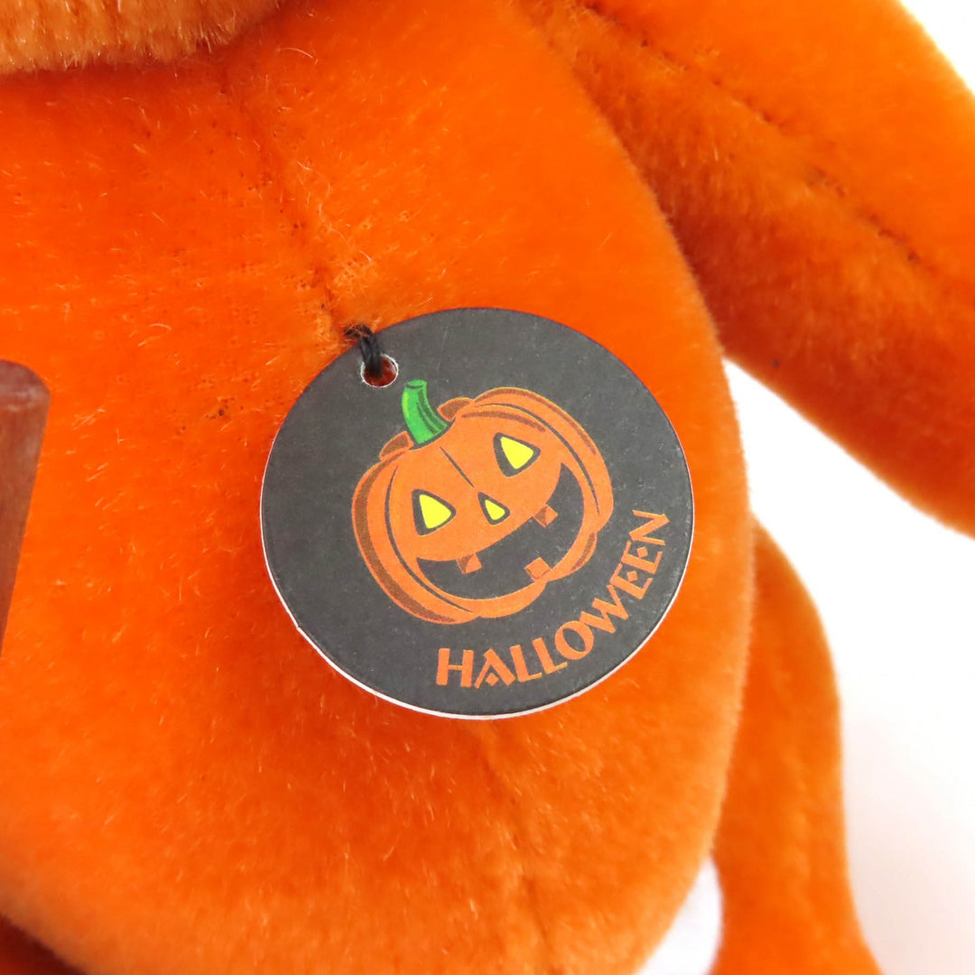 Excellent Steiff Halloween Teddy Bear Pumpkin to 1500 in Japan Orange 678202