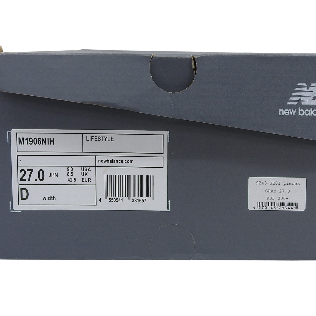 Excellent NEW BALANCE sneakers N. Hollywood INVINCIBLE gray mens 27 M1906NIH