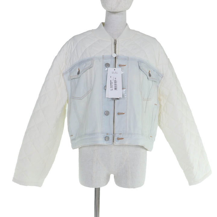Pristine MM6 Maison Margiela Denim Jacket Quilted switching White 42 S54AM0289