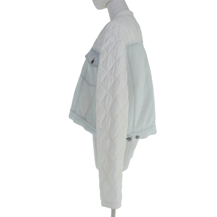 Pristine MM6 Maison Margiela Denim Jacket Quilted switching White 42 S54AM0289