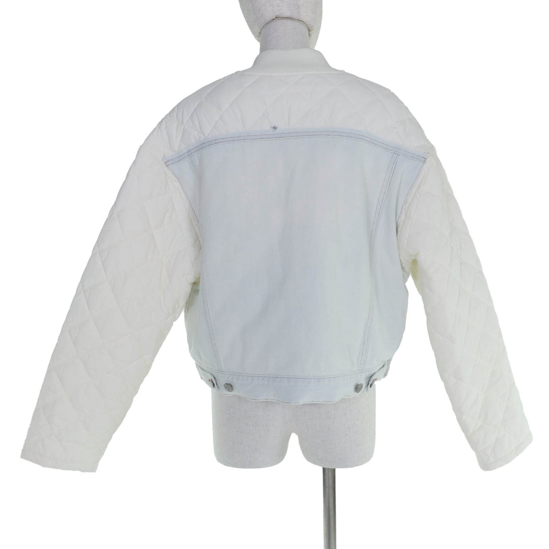 Pristine MM6 Maison Margiela Denim Jacket Quilted switching White 42 S54AM0289