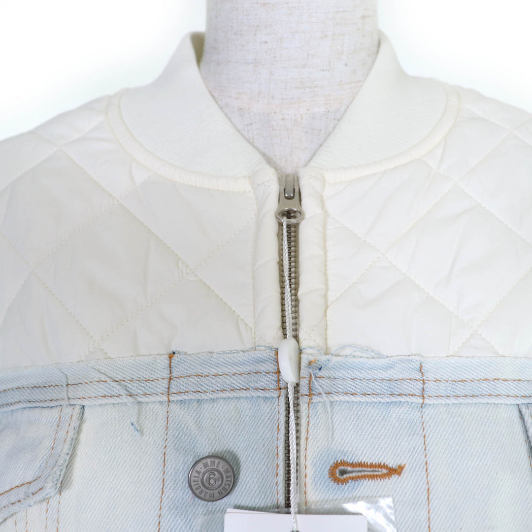 Pristine MM6 Maison Margiela Denim Jacket Quilted switching White 42 S54AM0289