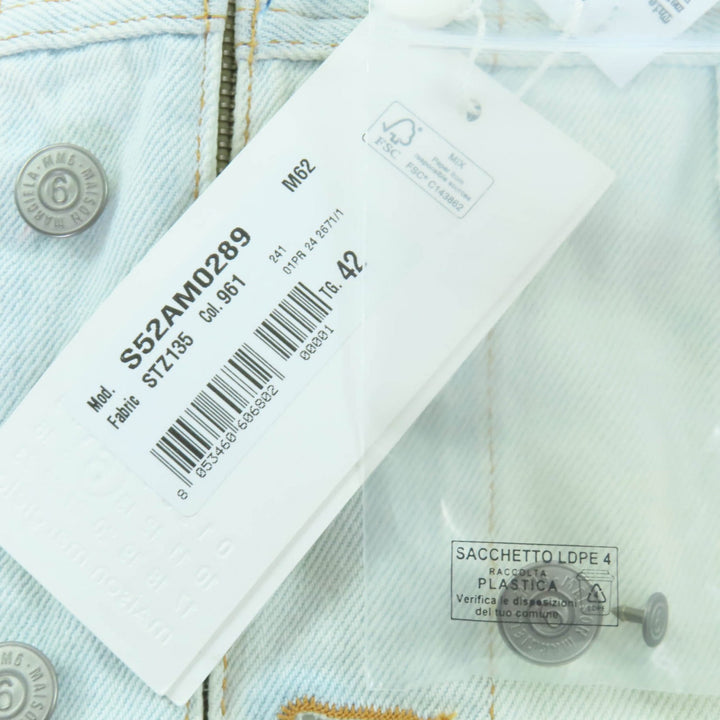 Pristine MM6 Maison Margiela Denim Jacket Quilted switching White 42 S54AM0289
