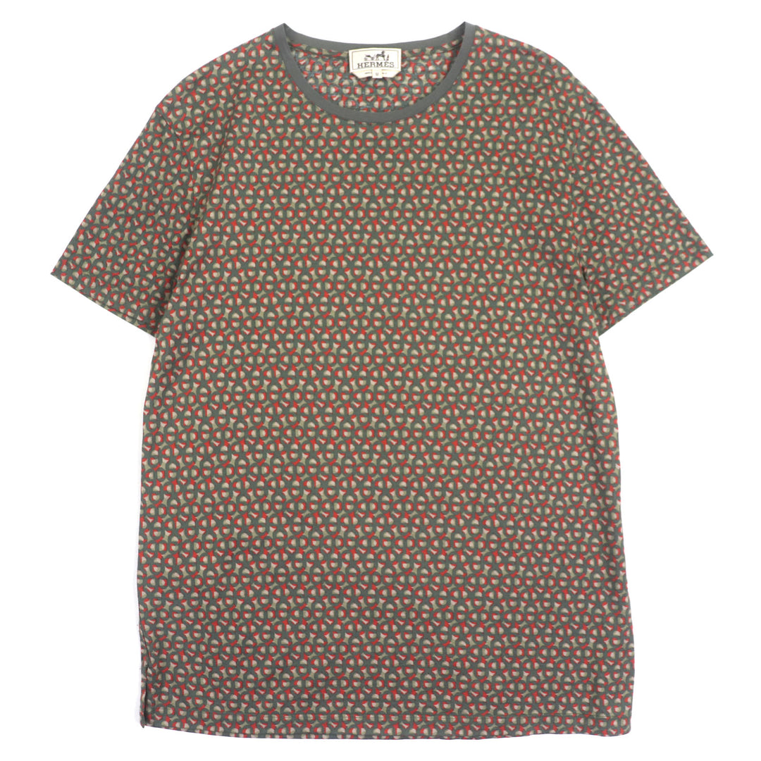 HERMES 半袖Tシャツ カーキ コットン メンズ M