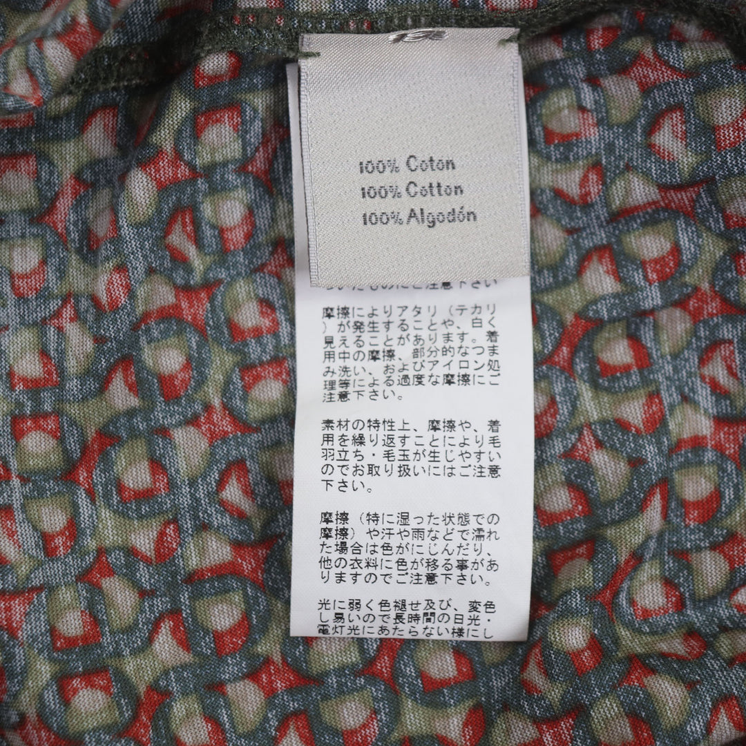 HERMES 半袖Tシャツ カーキ コットン メンズ M