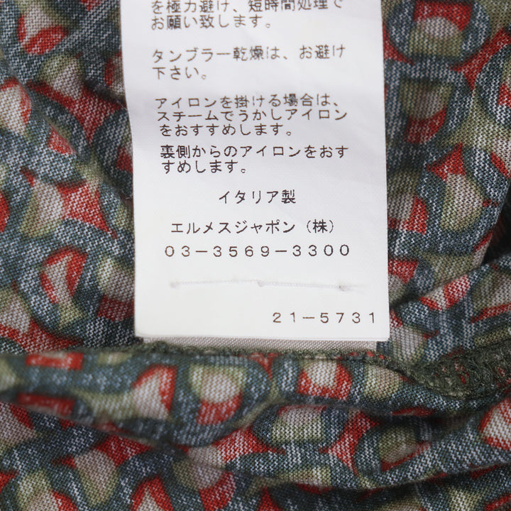 HERMES 半袖Tシャツ カーキ コットン メンズ M
