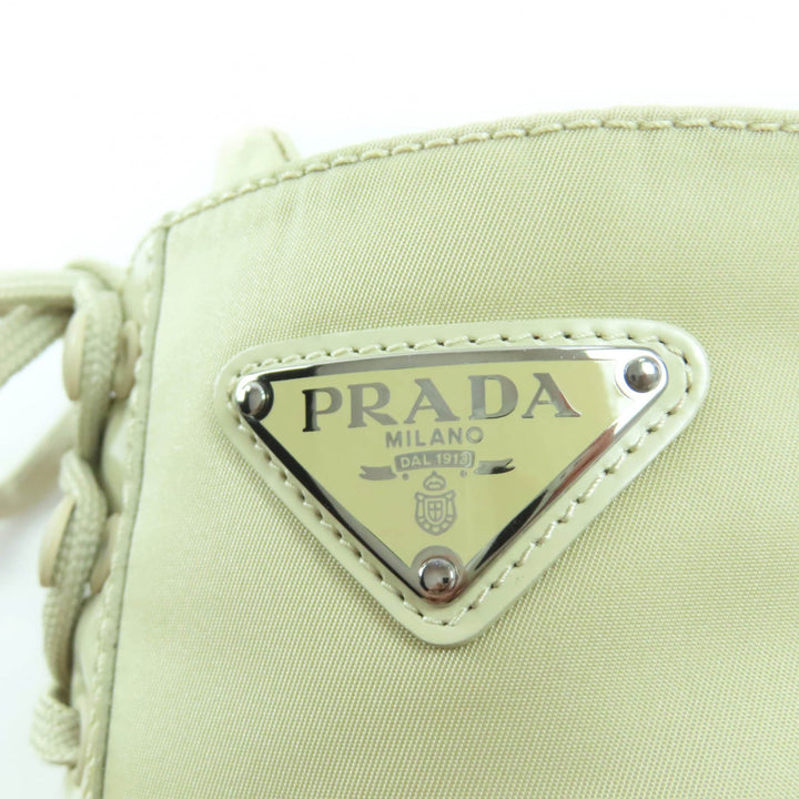 優れたPRADAショートブーツベージュレザーレディース37 1T782M