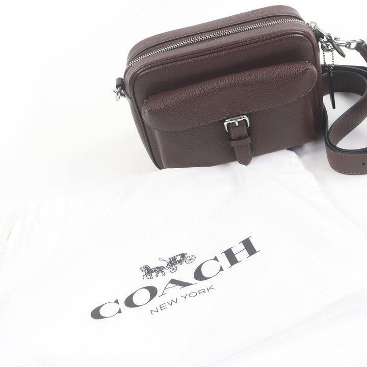 優れたCOACHショルダーバッグワーナークロススリングバッグリファインドペブルレザー
