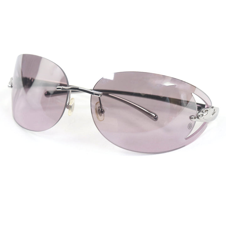 Great Cartier sunglasses PANTHERE de Cartier Two point Gunmetal Purple