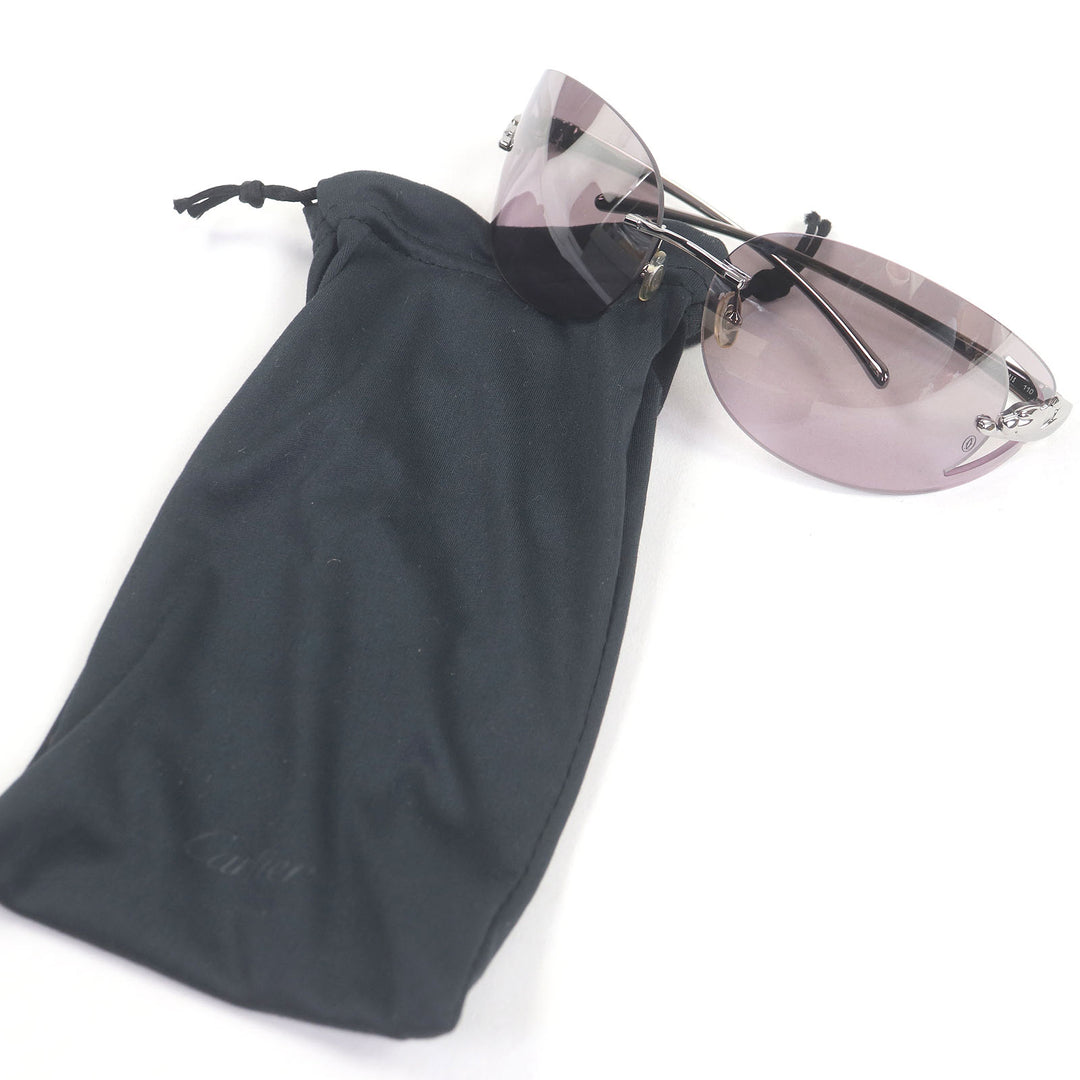 Great Cartier sunglasses PANTHERE de Cartier Two point Gunmetal Purple