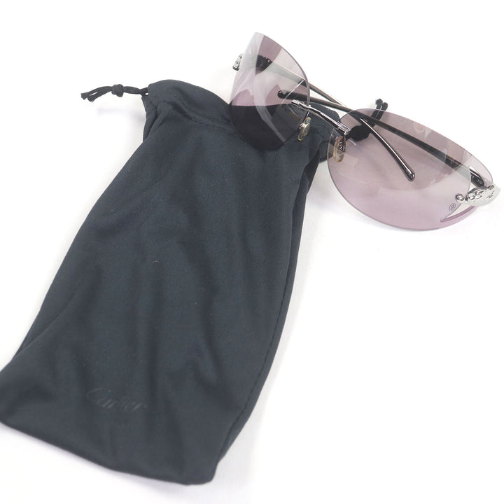 Great Cartier sunglasses PANTHERE de Cartier Two point Gunmetal Purple