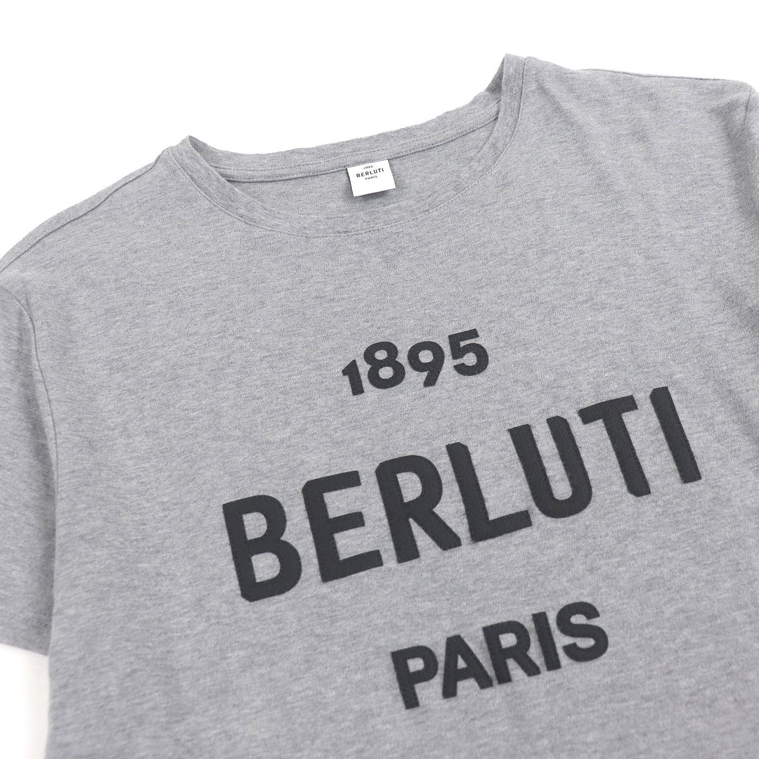 素晴らしい BERLUTI 半袖Tシャツ ロゴパッチ クルーネック 半袖