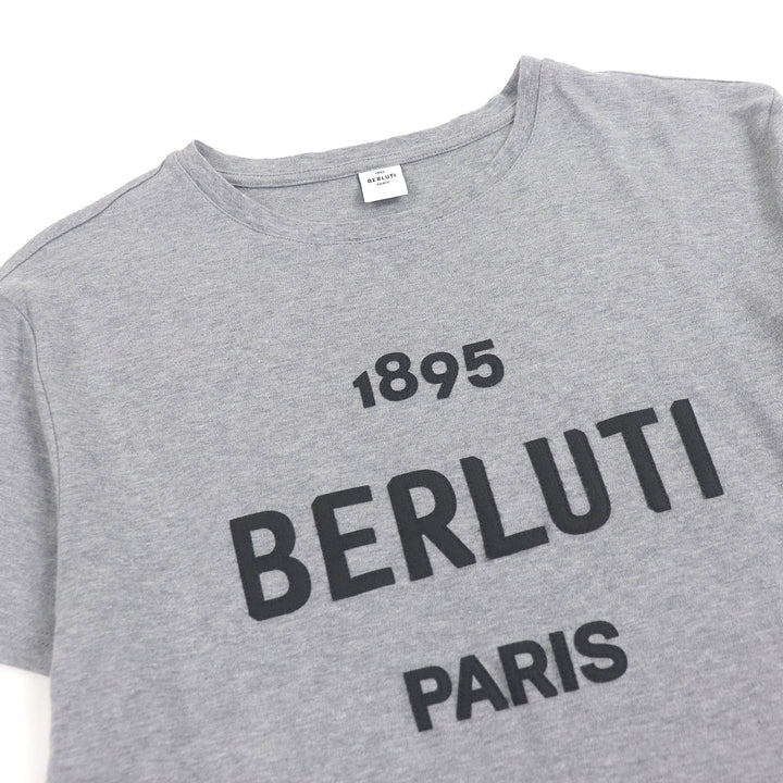 素晴らしい BERLUTI 半袖Tシャツ ロゴパッチ クルーネック 半袖