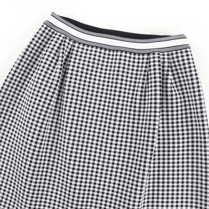 Excellent Christian Dior Checkn Dior Gingham Check A-line Skirt 42 344J10AM532