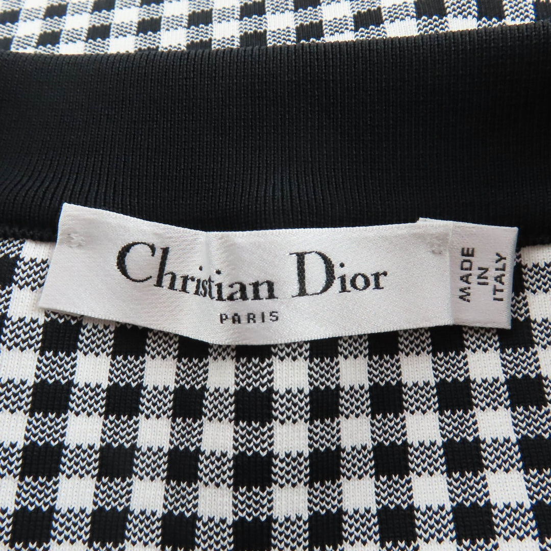 Excellent Christian Dior Checkn Dior Gingham Check A-line Skirt 42 344J10AM532