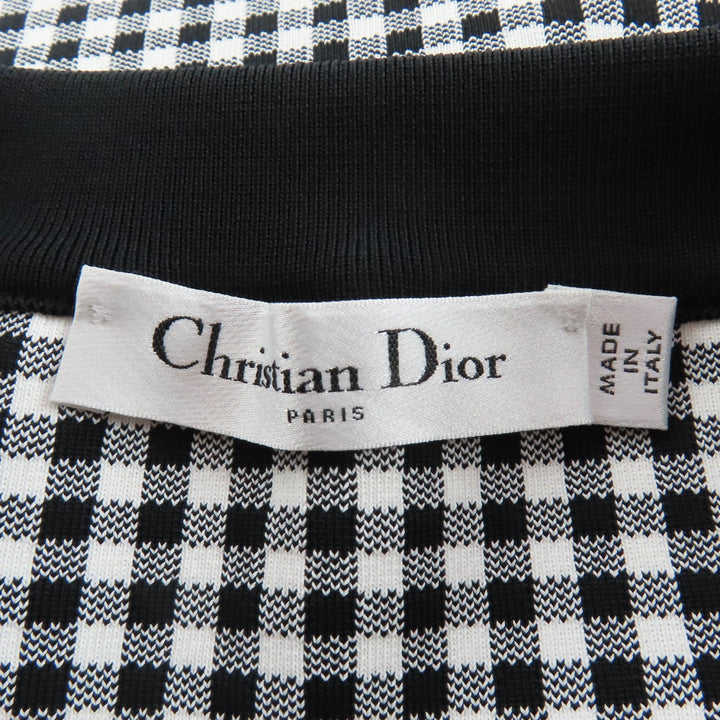 Excellent Christian Dior Checkn Dior Gingham Check A-line Skirt 42 344J10AM532