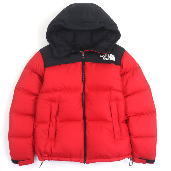 素晴らしい THE NORTH FACE ダウンジャケット ヌプシフーディ レッド ナイロン メンズ L ND92041R