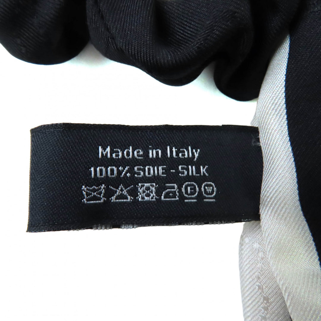 Excellent CHANEL hair accessory Black White silk Women 23V