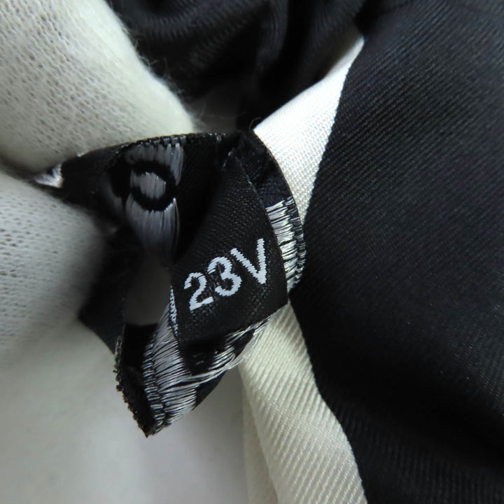 Excellent CHANEL hair accessory Black White silk Women 23V