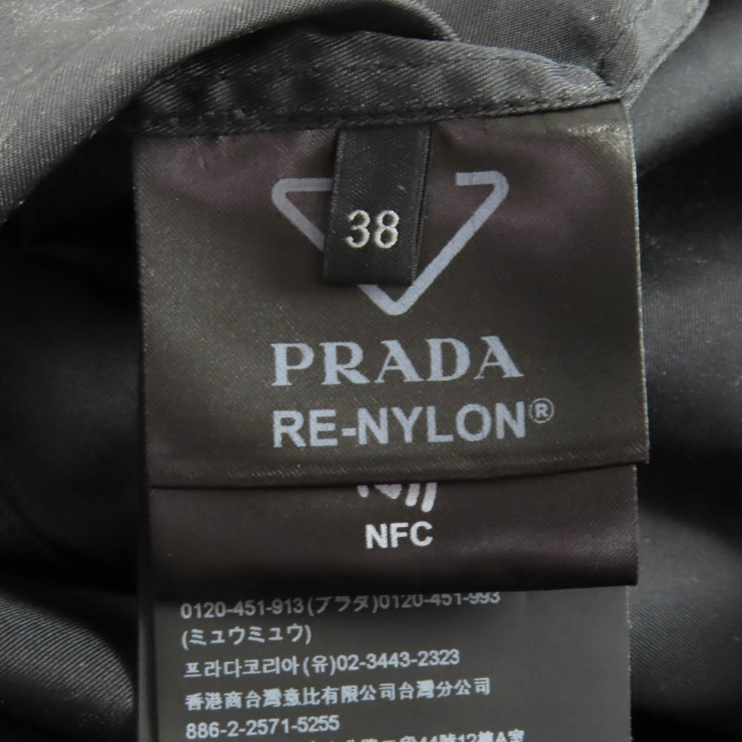 優れたPRADA半袖シャツブラックリサイクルポリアミドレディース38 24X702
