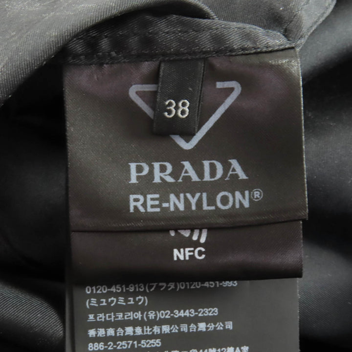 優れたPRADA半袖シャツブラックリサイクルポリアミドレディース38 24X702