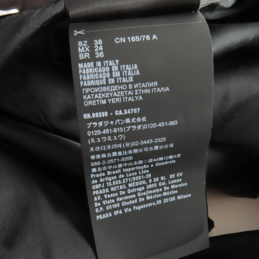 優れたPRADA半袖シャツブラックリサイクルポリアミドレディース38 24X702