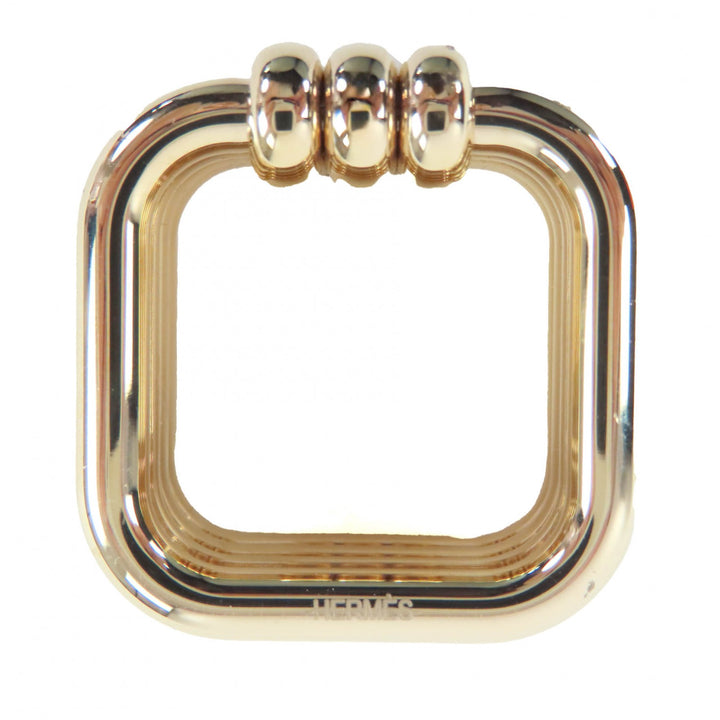 Excellent HERMES Scarf ring Ruban Square Scarf Clasp Accessories gold Women