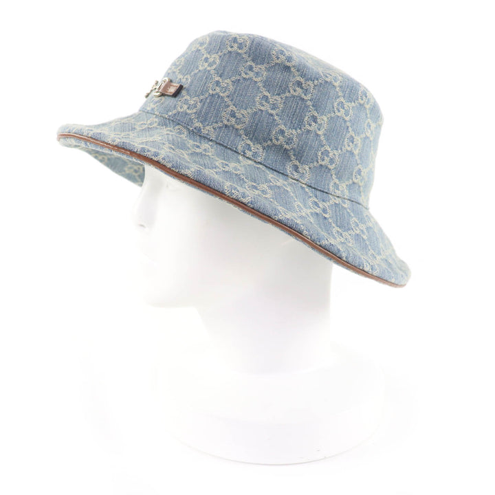新品 GUCCI 帽子 インディゴコットン レディース L 836220