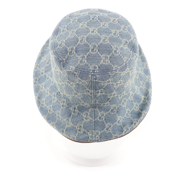 新品 GUCCI 帽子 インディゴコットン レディース L 836220