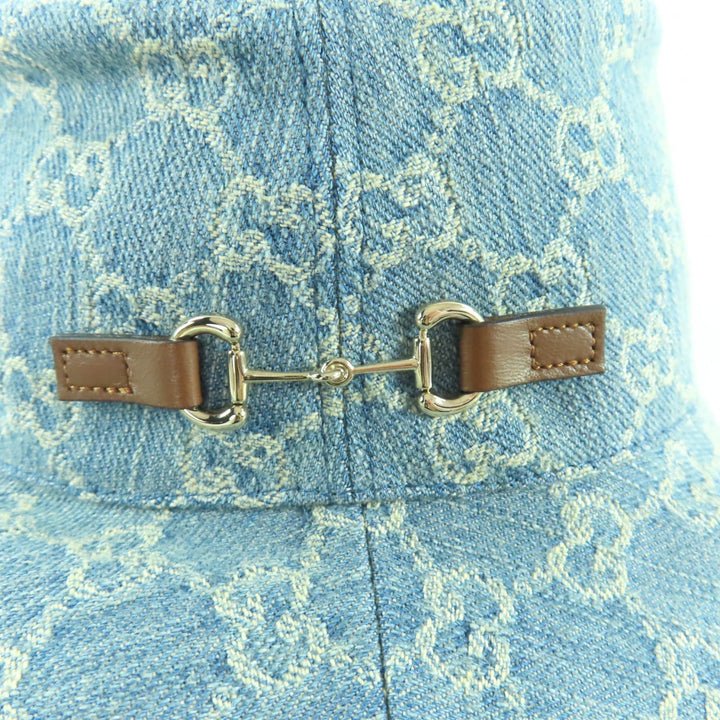 新品 GUCCI 帽子 インディゴコットン レディース L 836220