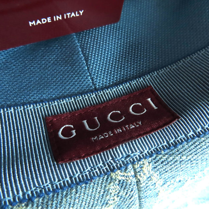 新品 GUCCI 帽子 インディゴコットン レディース L 836220