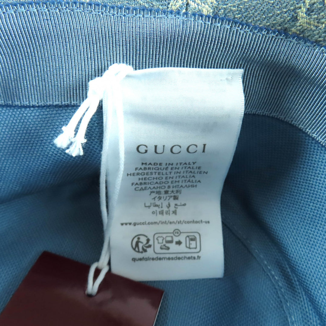 新品 GUCCI 帽子 インディゴコットン レディース L 836220