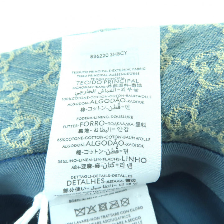 新品 GUCCI 帽子 インディゴコットン レディース L 836220