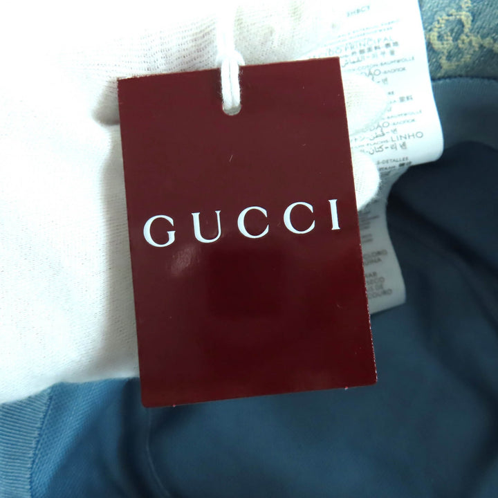 新品 GUCCI 帽子 インディゴコットン レディース L 836220