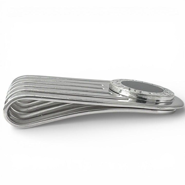 Great BVLGARI Money clip Bvlgari Man Slit Silver SV925 mens