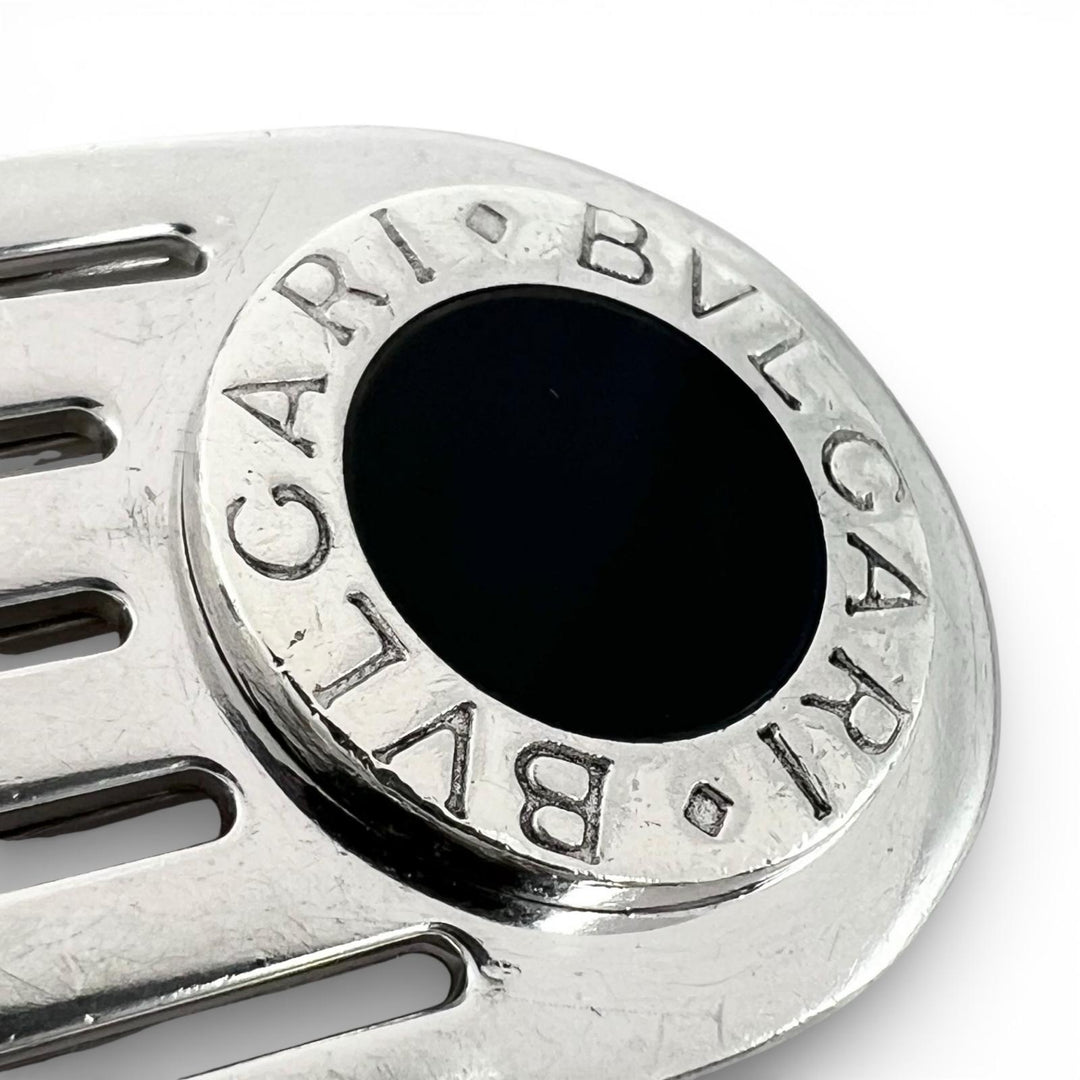 Great BVLGARI Money clip Bvlgari Man Slit Silver SV925 mens