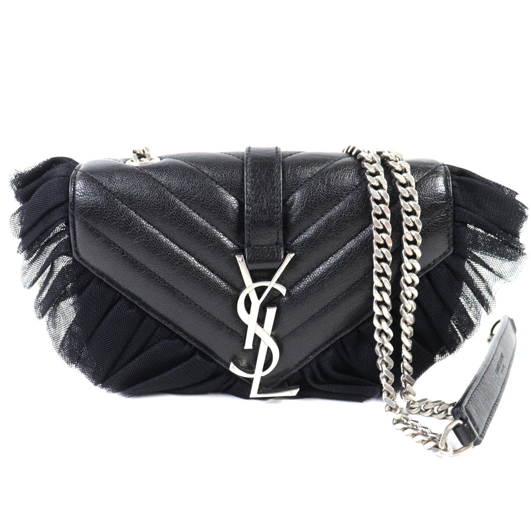 Great SAINT LAURENT PARIS Shoulder Bag black leather Women 405328