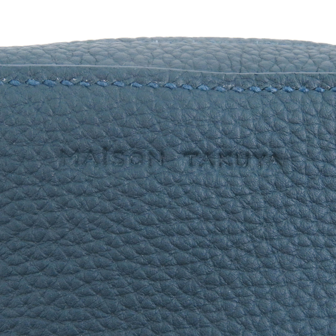 MAISON TAKUYA 精美 Logo 旅行收纳包，孔雀蓝羊皮材质