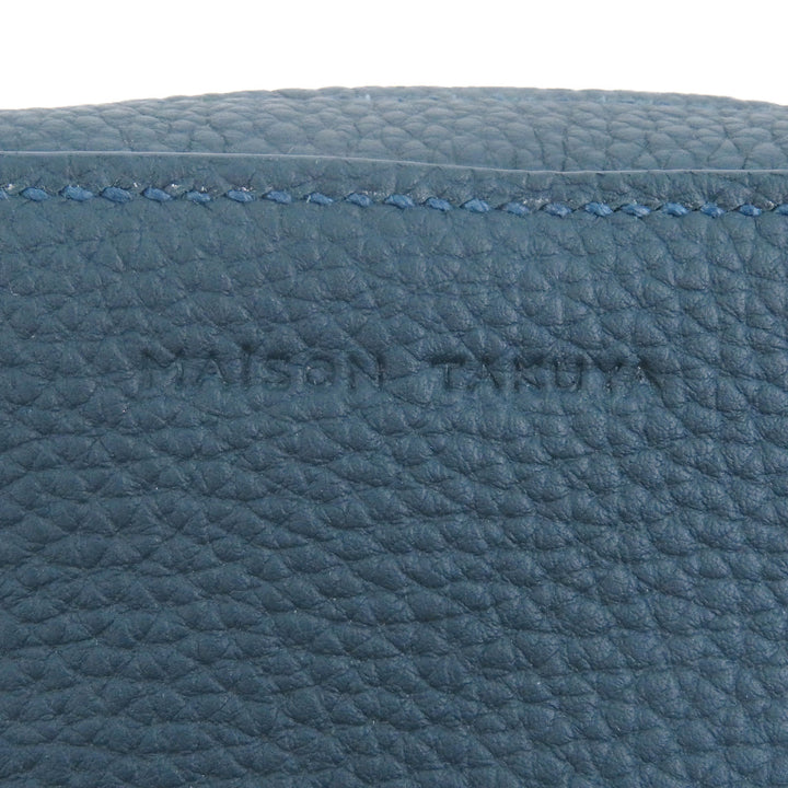 MAISON TAKUYA 精美 Logo 旅行收纳包，孔雀蓝羊皮材质