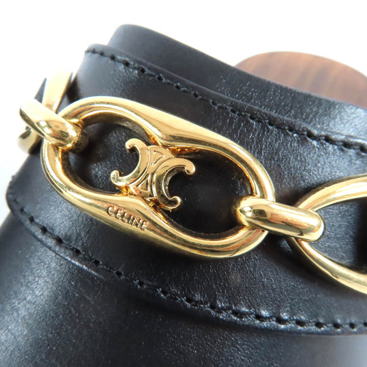 CELINE サンダル ブラックレザー レディース 35 CWZA09 新品
